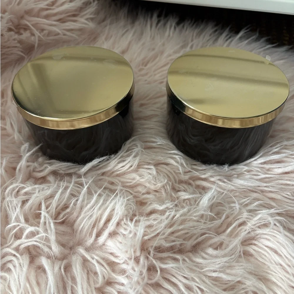 New Z Gallerie Elegant Art Deco Black and Gold Decorative Jars